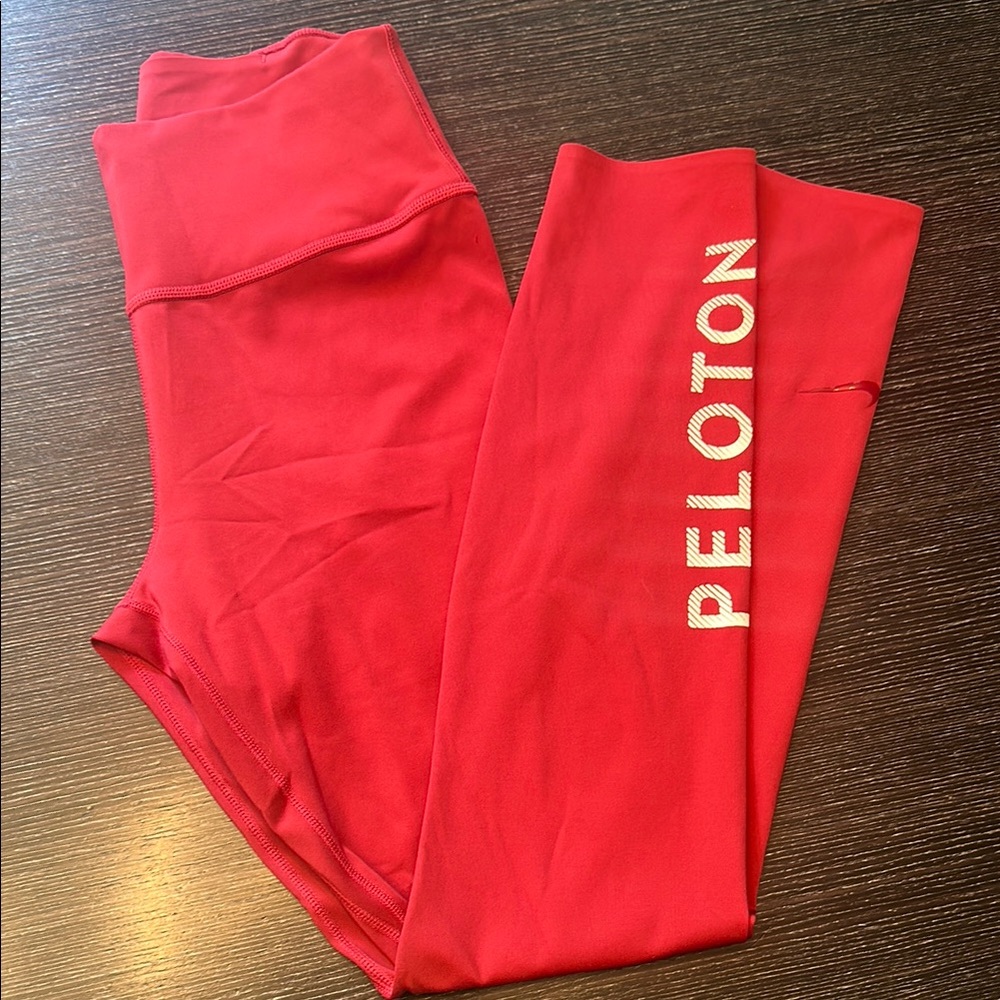 Peloton and Nike Red Leggings for Active Lifestyle